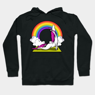 Unicorn Yoga Workout Magical Rainbow Hoodie